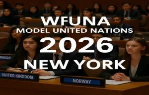 Delegados em conferência modelo ONU na WIMUN NY